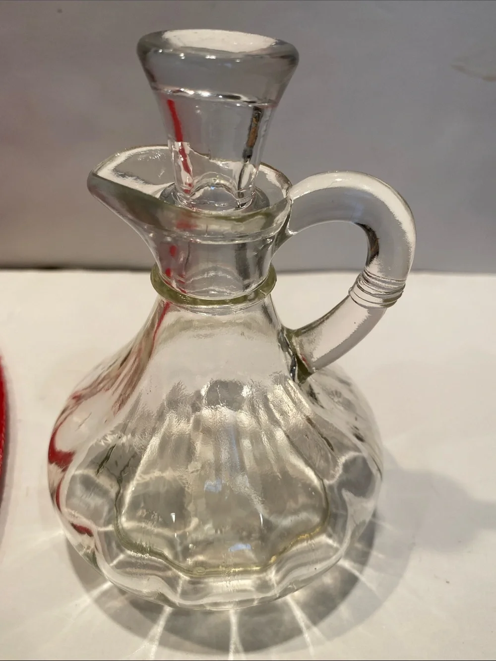 Vintage 1940/1950s Anchor Hocking Pair of Cruets for Oil & Vinegar